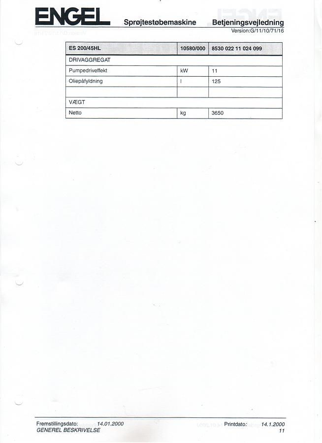 Usato 2000 ENGEL ES 200/45 HL IN0140