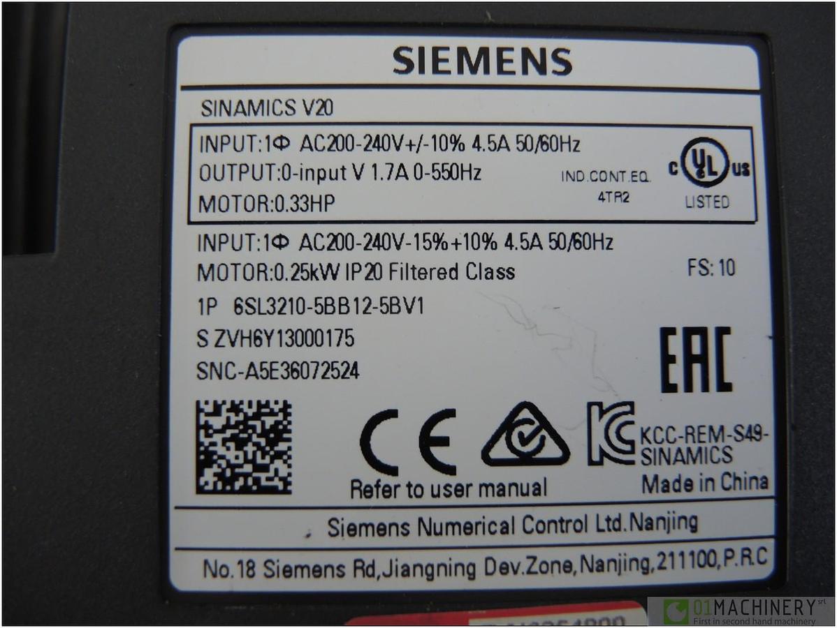  SIEMENS Sinamics V20