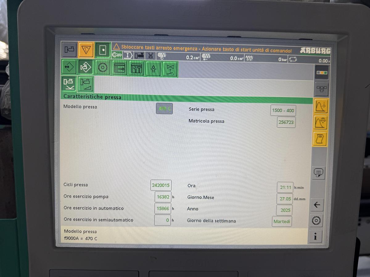 2021 ARBURG 470C 1500- 400 GOLD