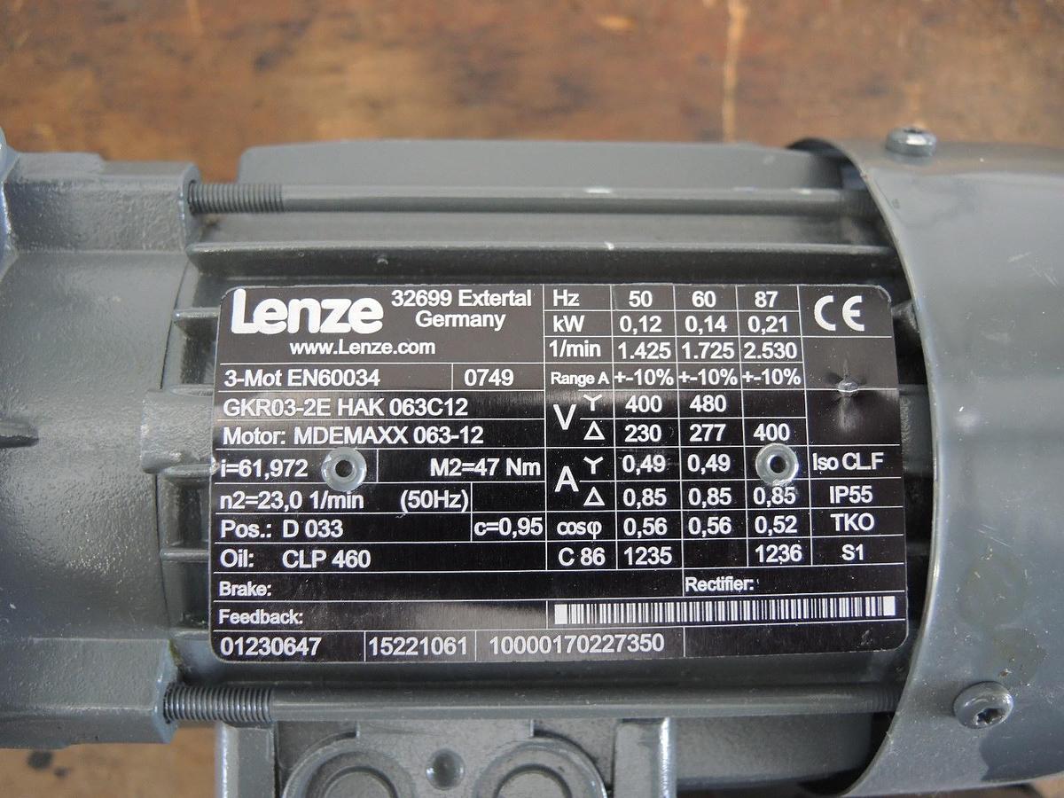 2009 LENZE GKR03-2E HAK 063C12