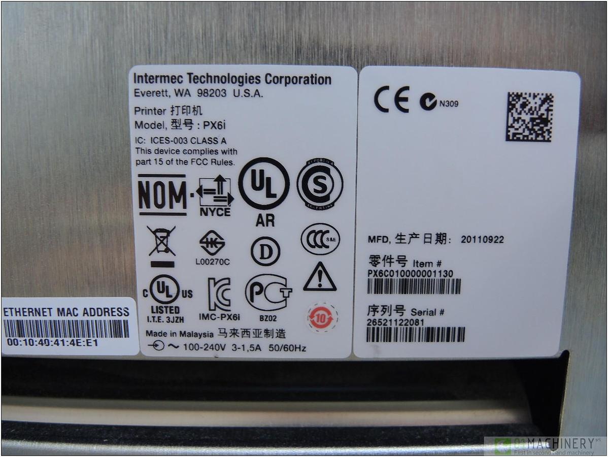 Used 2011 INTERMEC Px6i AI2482