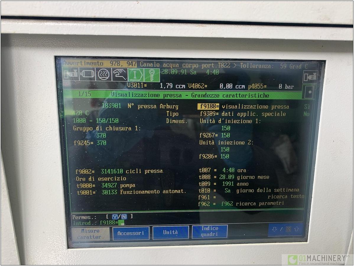 2001 ARBURG 420C 1000 150/150