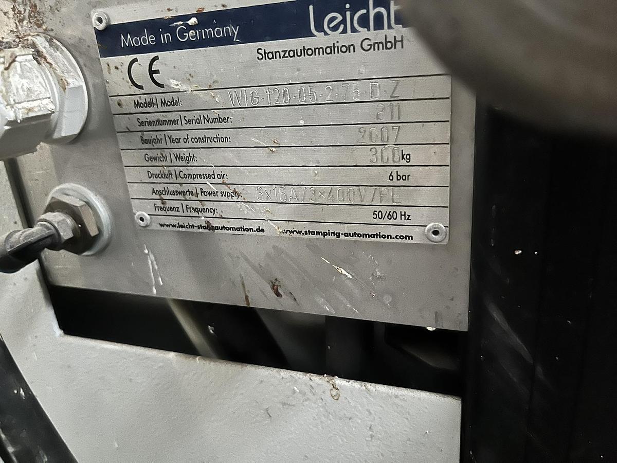Usato 2007 LEICHT STANZAUTOMATION GMBH WIG-120-05-2-75-D-Z AE0120