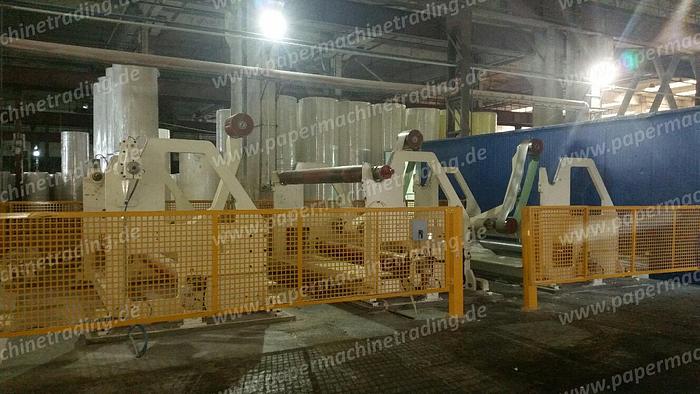 Used (PMT-34) - Tissue Paper machine - 1 Wire Fourdrinier -/including stock preparation and Slitter Rewinder