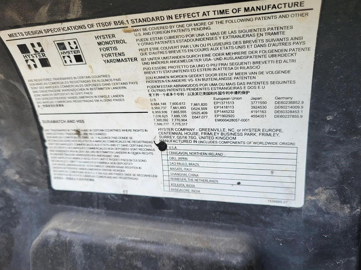 Used 2016 HYSTER H155FT