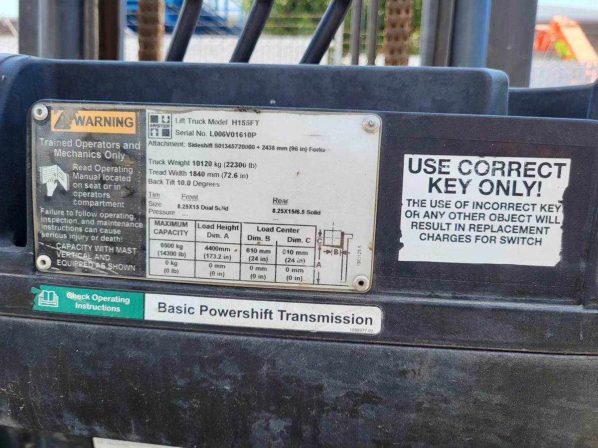 Used 2016 HYSTER H155FT