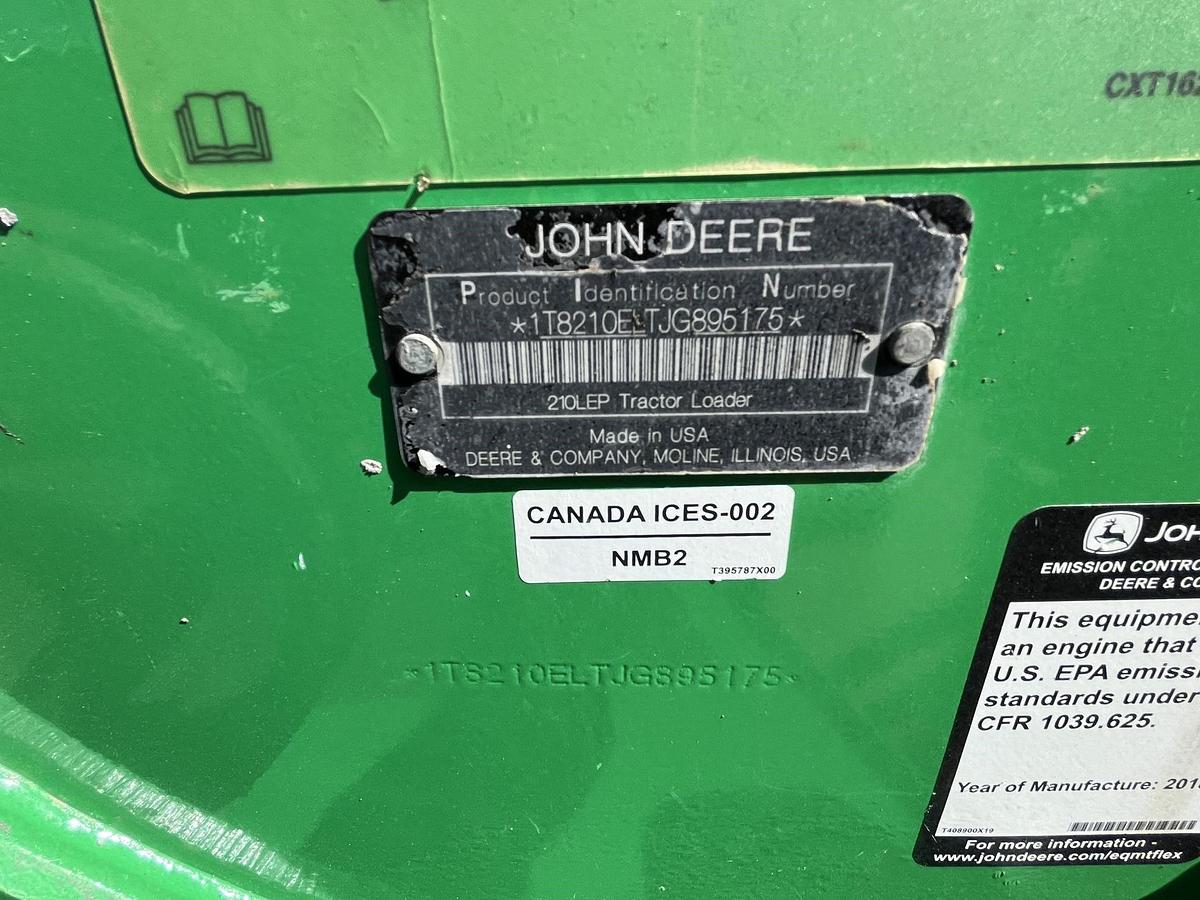 Used 2018 DEERE 210LEP