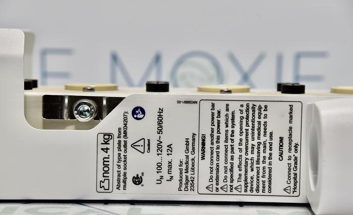 Used DRAGER Power Outlet Strip, Anesthesia Accessory, Max. 3.15A, Un 100, 120V, 50/60Hz