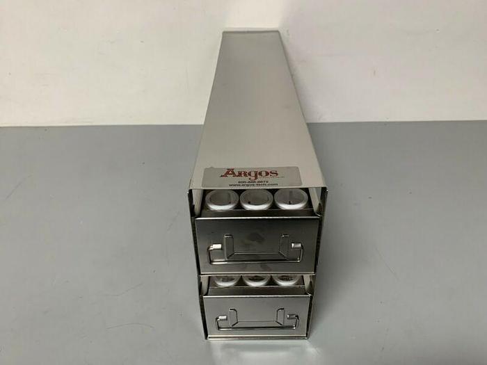 Used Argos R50102A Upright Freezer Drawer Rack for 50mL Tubes, Holds 102