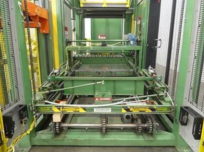 Used Columbia FL-100 Low Level Infeed Case Palletizer