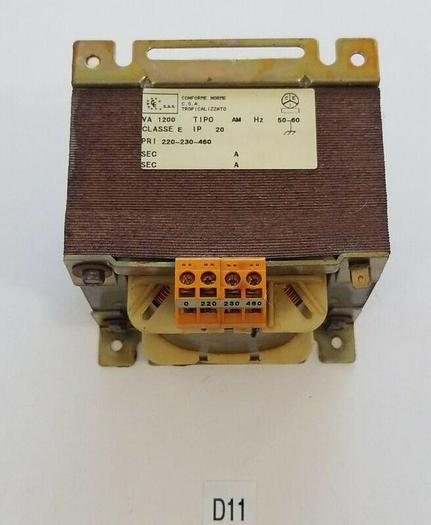 Used *PREOWNED* Conforme Norme Transformer 1200VA CLASS E IP20 50/60HZ 220-230-460