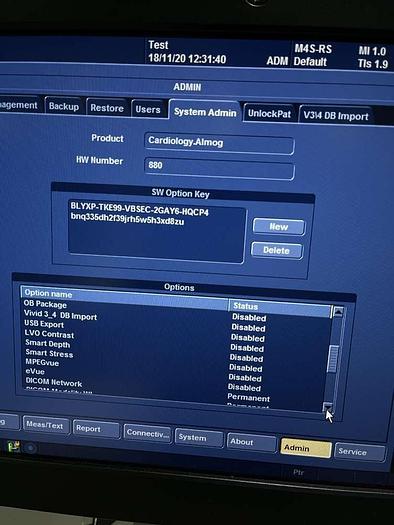 Gebraucht GE Vivid S6 Ultraschallsystem mit Sony Drucker und 1x Sonde