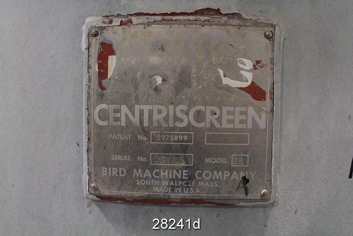 Used Bird Model 18 Pressure Screen #28241
