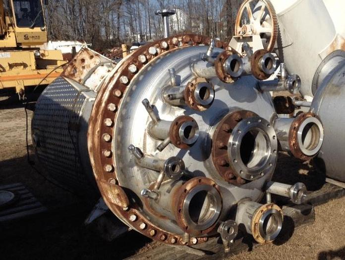Used 670 GALLON MUELLER REACTOR – T-304L S/S – 100 PSI/FV INTERNAL/305 PSI JACKET