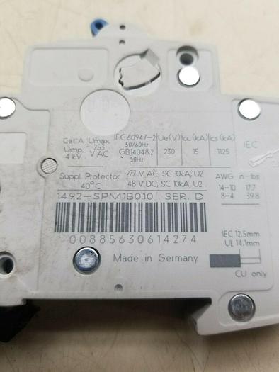 Used Allen-Bradley 1492-SPM1B010 Ser D 1492-SP B 1A