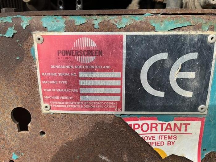 Used 2007 Powerscreen 2100 2 deck Rinsing screen