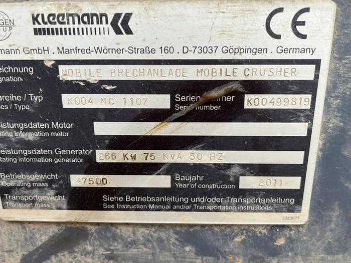 Used 2011 Kleemann MC110Z