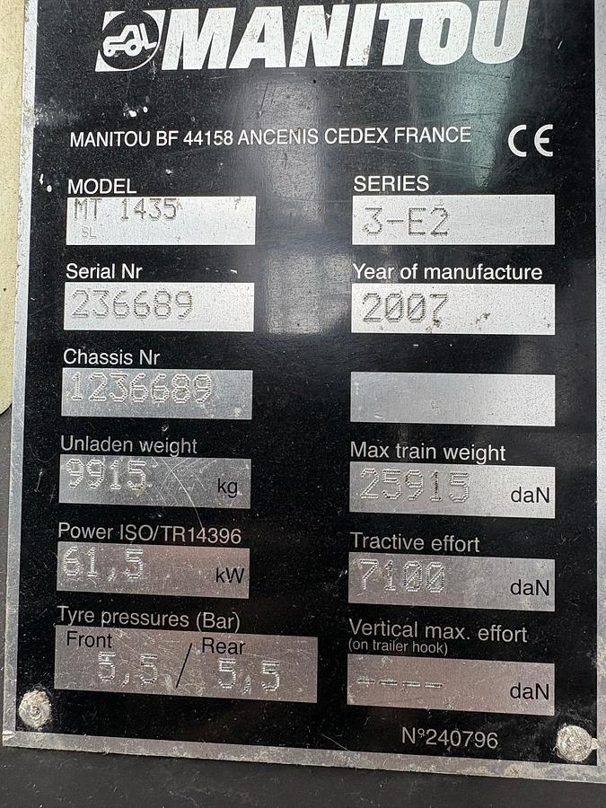 Used 2007 Manitou MT 1435 SL