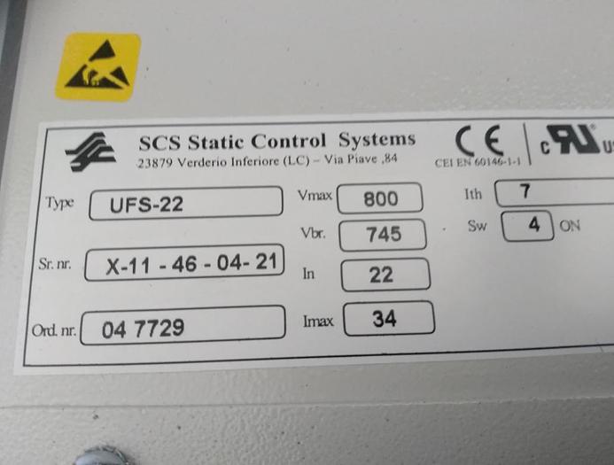 Bremseinheit UFS 22, SCS Static Control Systems,  neu