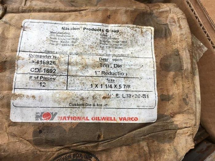 Used NOV Mission Custom Die & Insert 1 X 1 1/4 X 5 7/8 CDI-14692 1on4 Die