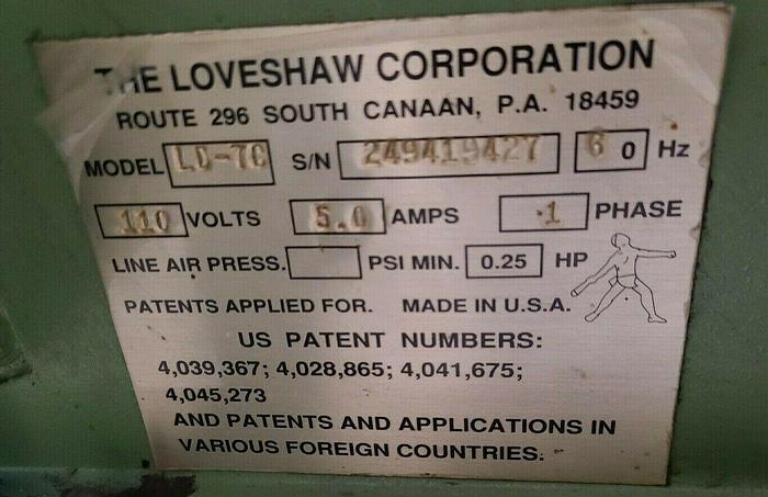 Used Loveshaw Little David Carton Sealer Box Taper Case Sealer Model LD 7C