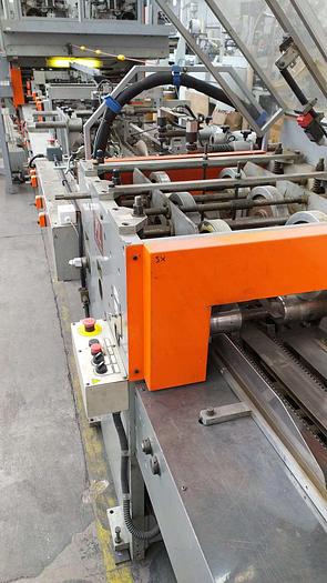 Used NEWLONG 335T+504TH - Sheet fed paper bag  machine  with top fold and twisted loop handles