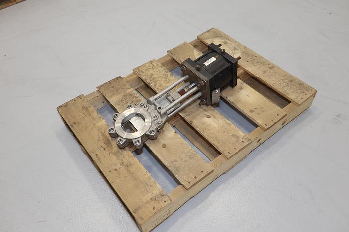 Used Wey 4" Air Operated Knife Gate Valve #44284