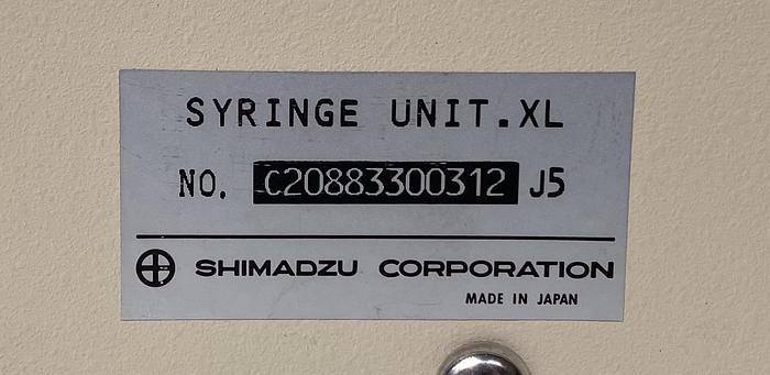 Used Shimadzu Corporation Syringe Unit .XL C20883300312 J5