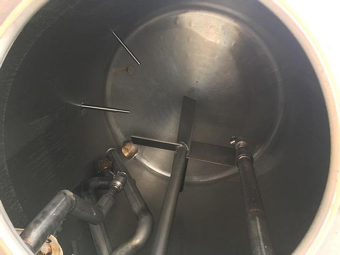 Used DCI INC. approximately 248 gallon 304 stainless steel vertical jacketed mix tank