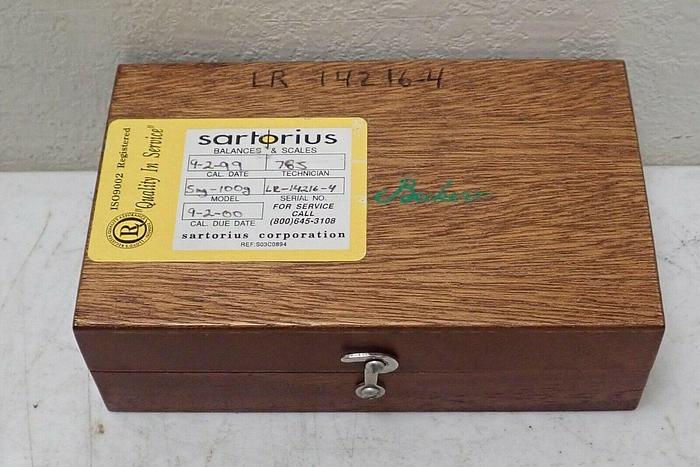 Used Sartorius Balances & Scales S03C0894 Model 5mg-100g Calibration Weight Kit Set