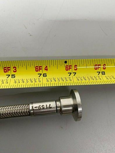 Used Stainless Steel 77" Flexible Braided Hose w/ 1/2" Sanitary Fittings