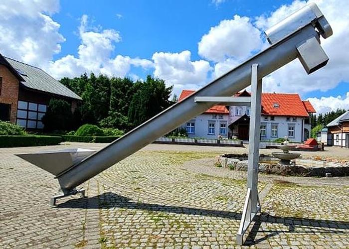 Used Przenośnik (transporter) ślimakowy, nierdzewny w korycie zamkniętym