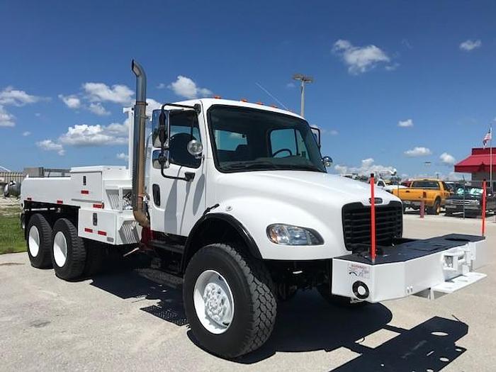 Used 2007 Freightliner M2-106 6X6 12ft Flatbed Winch Truck - C87324