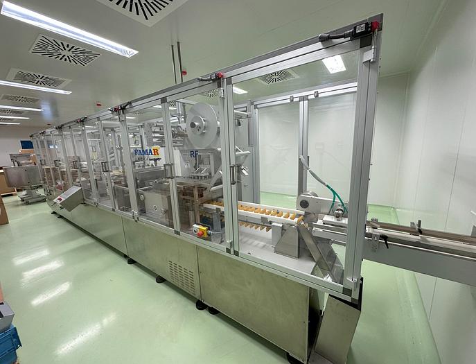 Used 2013 Groninger complete Syringe Filling & Packaging Line – In 'As New' condition - Installed but UNUSED DFVN 2005, WFM100, LFI, MWU010, MA 100S, SMKEB 3000