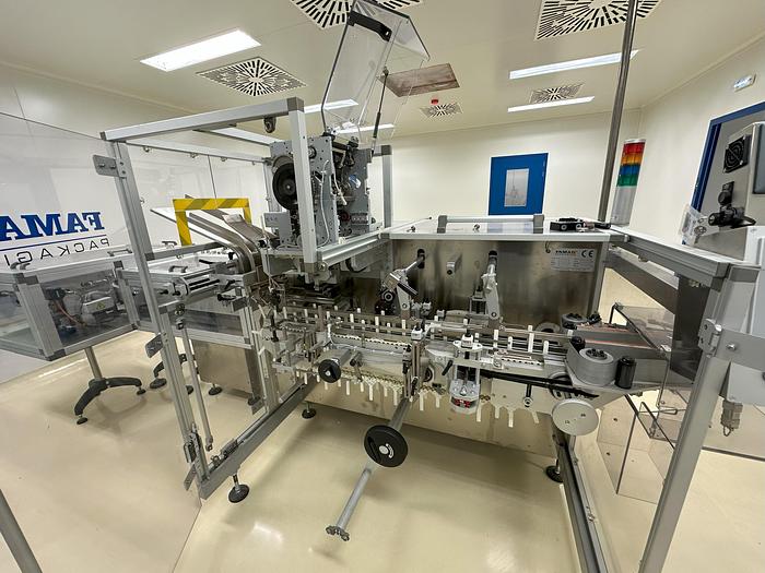 Used 2013 Steriline complete Vial Filling & Packaging Line – In 'As New' condition - Installed but UNUSED RA-V