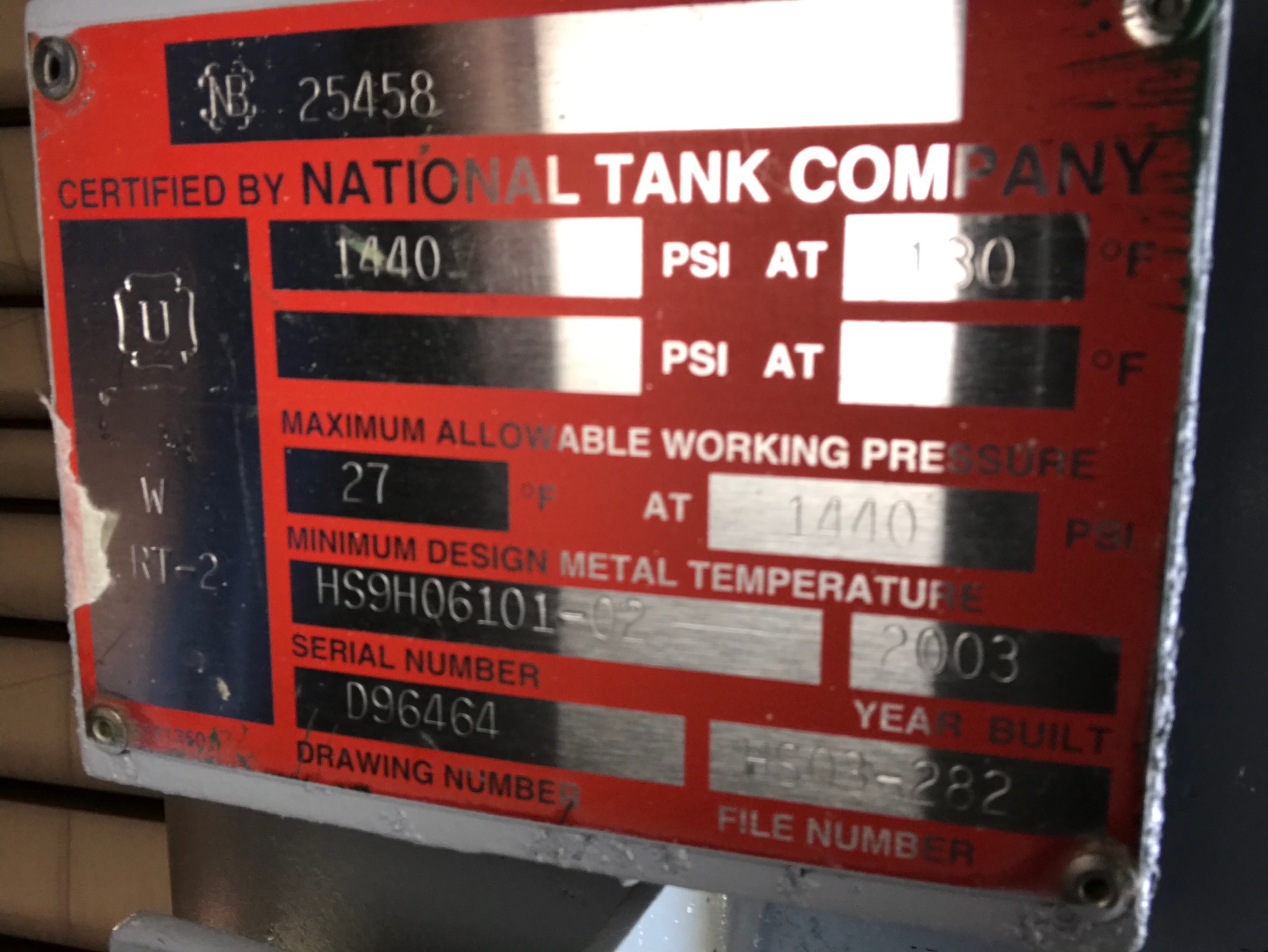 Used Separator, Vertical, 3P, 30"x10', 1440#