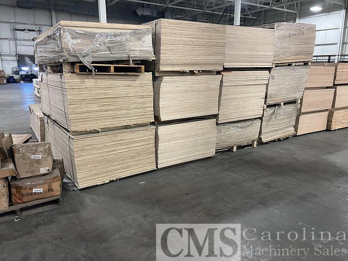 Used Warehouse Liquidation Cabinet parts, Cabinet Hardware, Plywood, Forklifts, Pallet Racking, Finishing Line