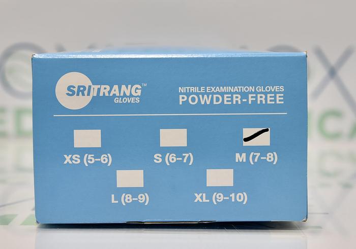 SRITRANG Nitrile Examination Gloves Size Medium Powder Free 250 Count Brand New