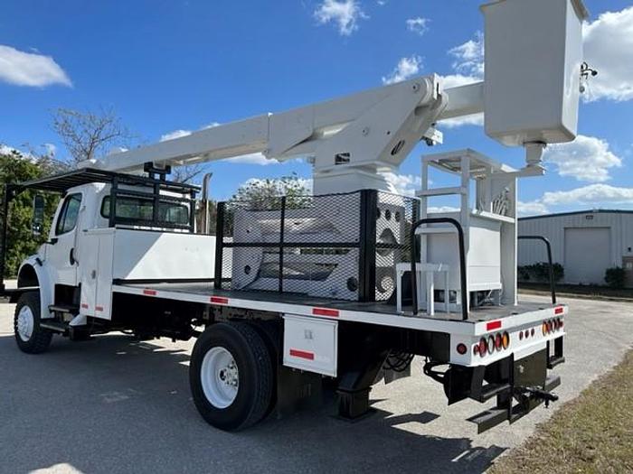 Used Lift-All 75ft Bucket Boom on 2008 Freightliner M2 106 4x4 Reg Cab Flatbed Truck - C84239