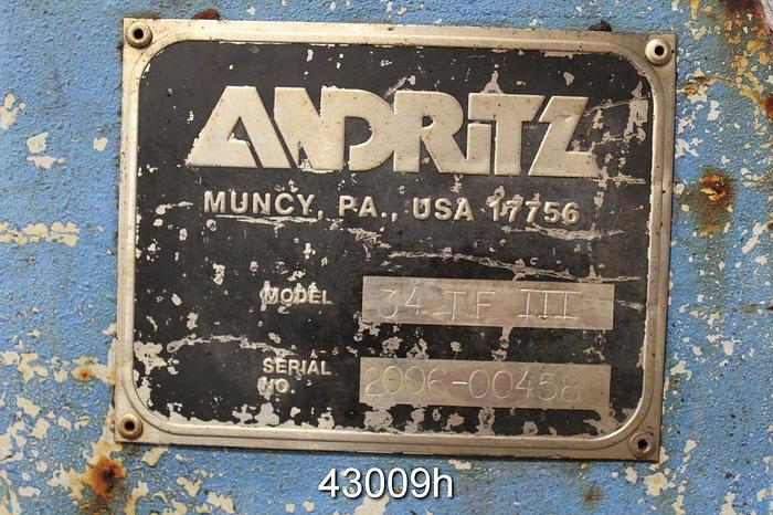 Used Andritz 34-TF-III 34" Twin Flow Refiner #43009