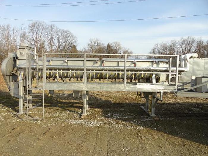 Used GEM Thermascrew Blancher; 24"Diameter x 20' Long