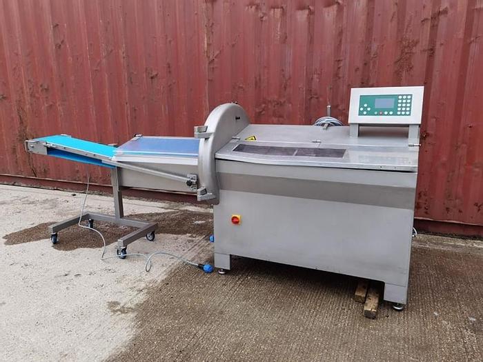 Used MHS SLICER WITH OUTFEED CONVEYOR