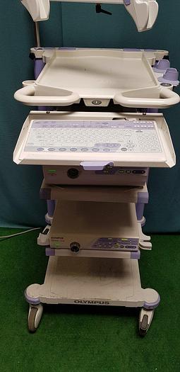 Used Olympus Workstation 260 mit Lichtquelle CLV-260 Steuerungseinheit Lucera CV-260 Tastatur MAJ-1536