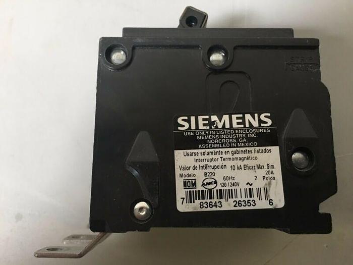 Used Siemens B220 2 Pole Circuit Breaker