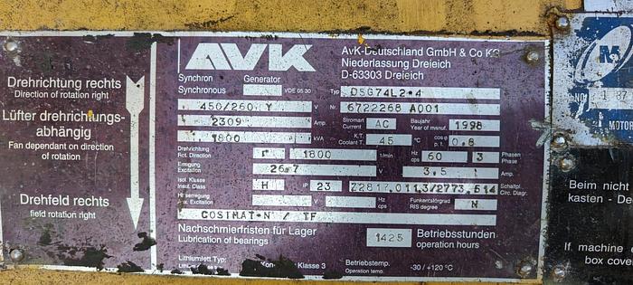 Used Caterpillar  3516 marine generator sets 