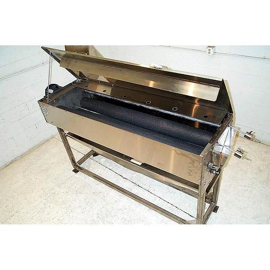 Used Custom Designed & Manufactured 4-Roll Abrasive Peeler- Stainless Steel