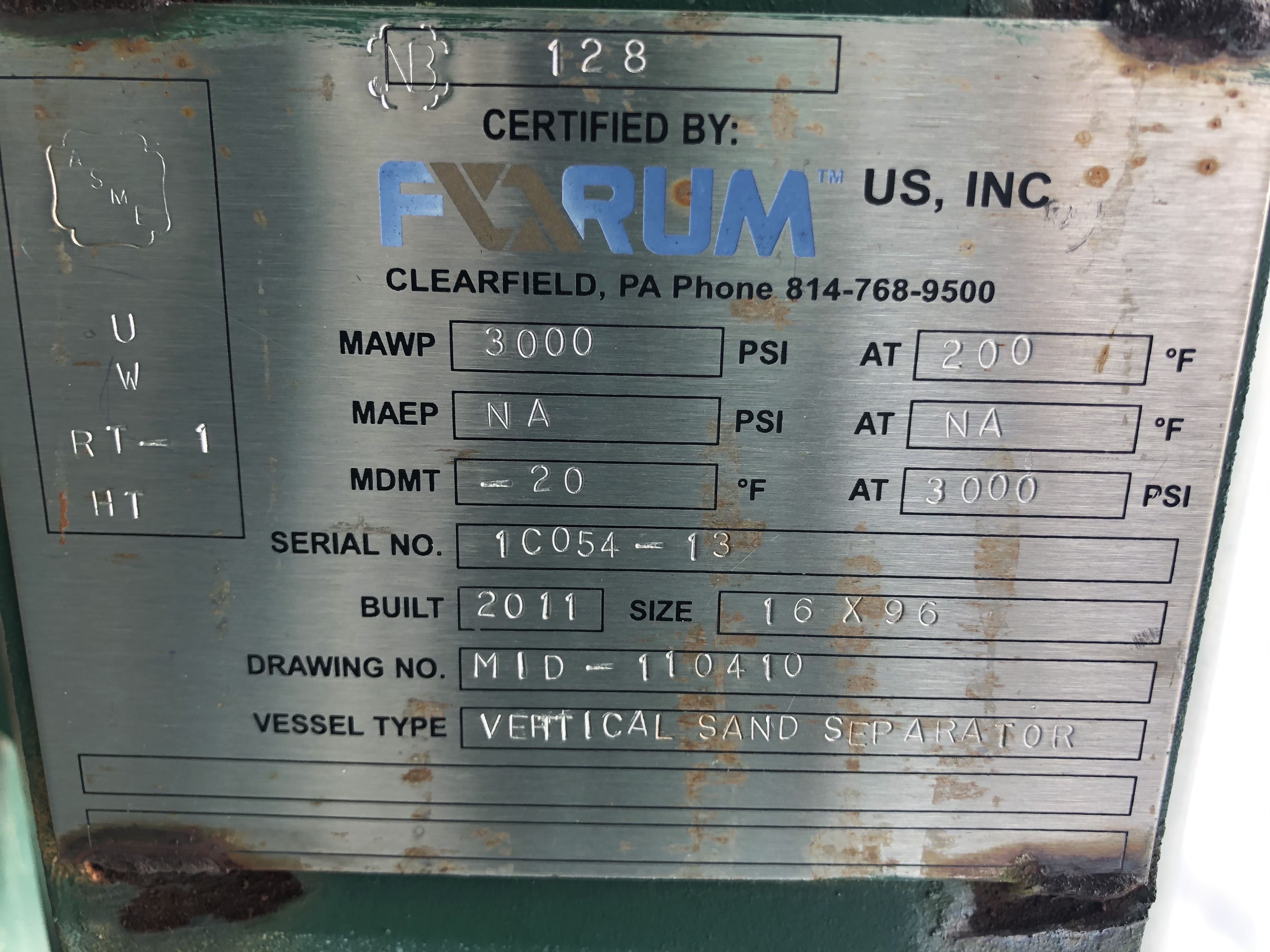 Used Sand Trap, Gravity, 16"x8', 3000#