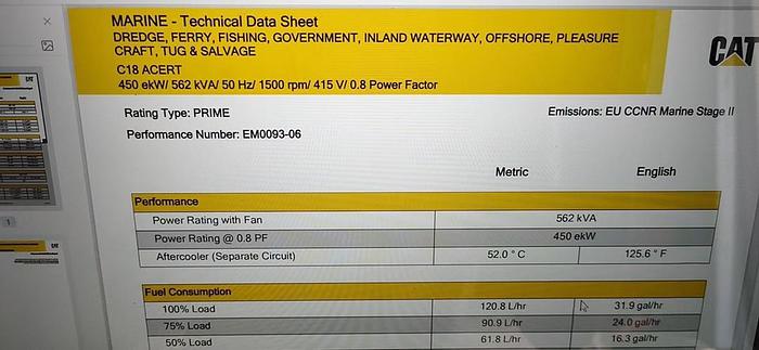 2015 Caterpillar C18
