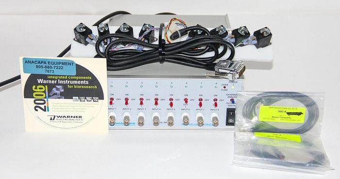 Used Warner Instruments VC-8 Perfusion Valve Controller & Pinch Valve Assembly (7673)