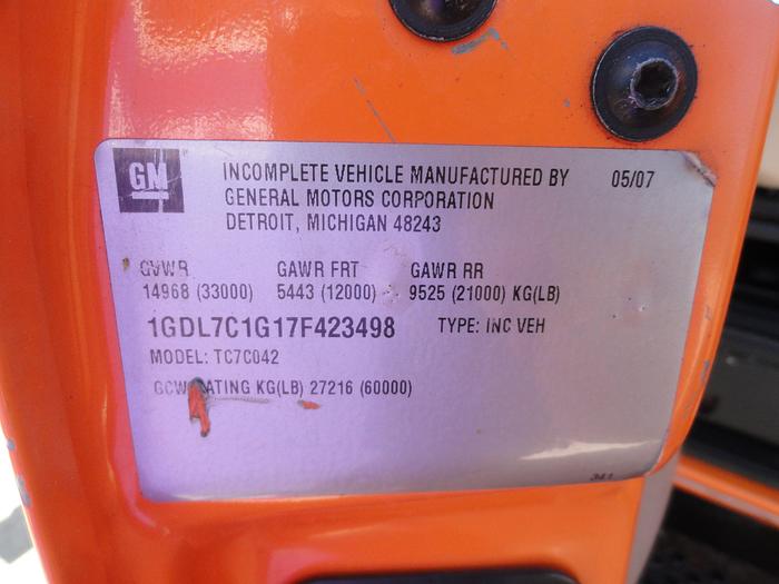 Used 2007 GMC / Altec TOPKICK C7500 LRV60- E70
